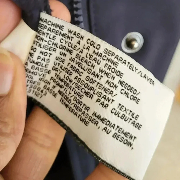 DKNY Blue Longline Water Resistant Drawstring Waist Hooded Parka Jacket(S) - Picture 10 of 10